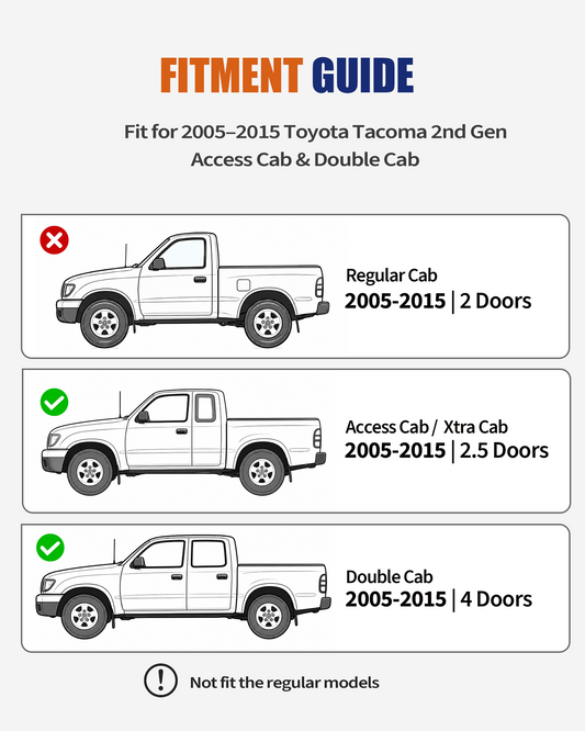 Front Frame Rust Repair Kit Fit for 2005-2015 Toyota Tacoma | 2nd Gen Access Cab & Double Cab, Weld-On Frame Sections, 11GA E-Coated Steel, Helps Restore Front Frame Support