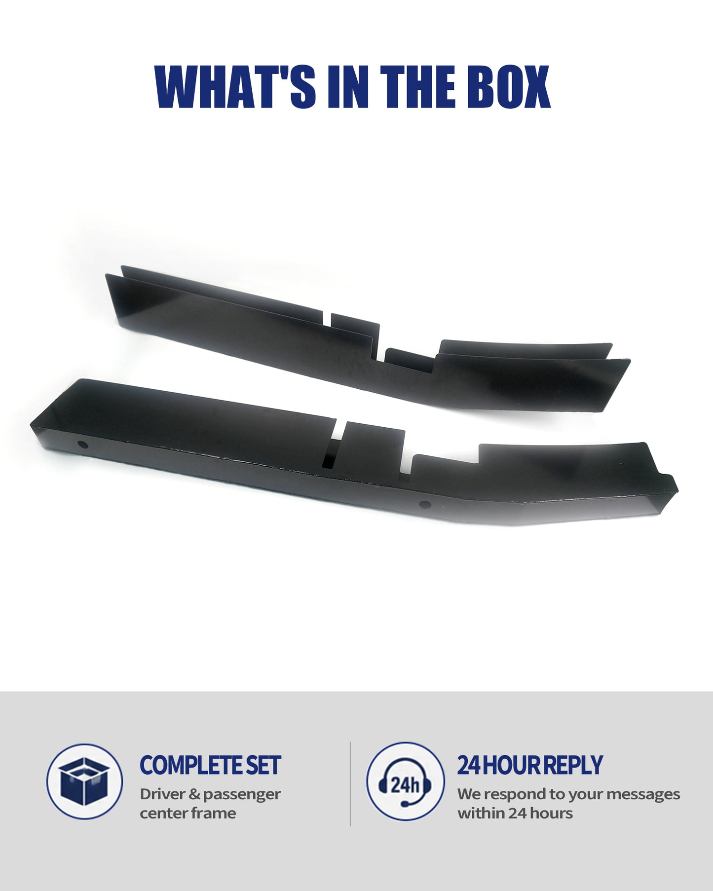 Center Frame Rust Repair Kit Fit for 2004-2008 Ford F-150 | SuperCrew Cab 5.5 FT Short Bed Only, 2WD/4WD, Weld-On Mid-Frame Sections, 11GA E-Coated Steel, Frame Support Repair