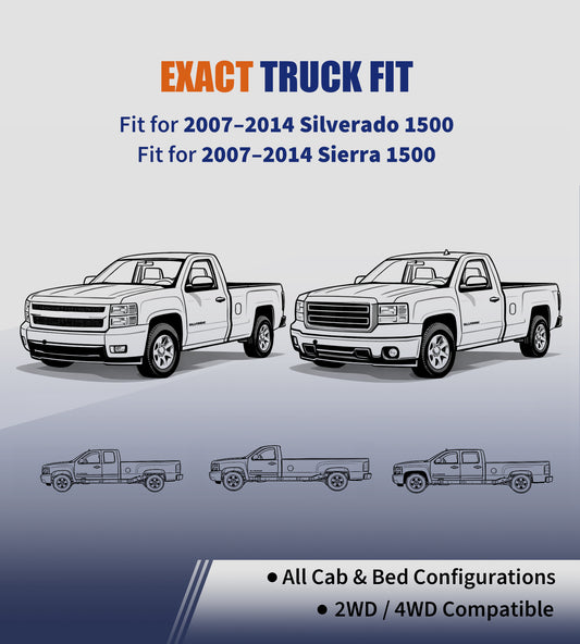 Rear Fuel Tank Crossmember for 2007-2014 Silverado 1500 & Sierra 1500 Heavy Duty Frame Repair Support for Rusted Fuel Tank Mount