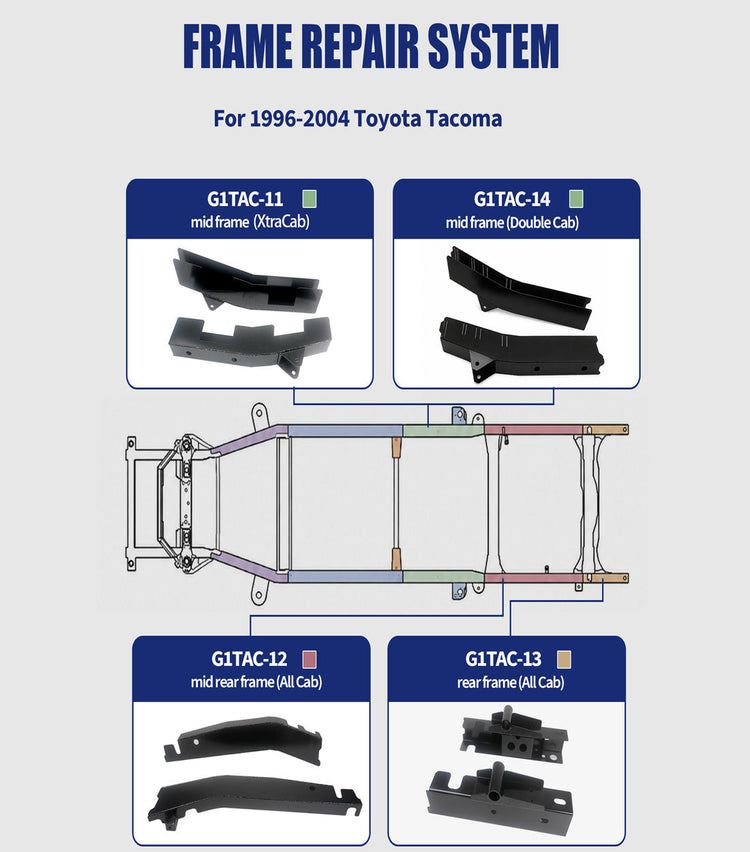 1996-2004 Toyota Tacoma Frame Repair Kits