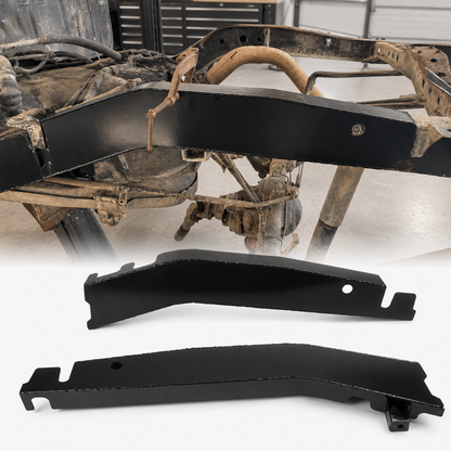 Over-Axle Frame Rust Repair Kit Fit for 1996-2004 Toyota Tacoma | XtraCab, Regular Cab & Double Cab, 2WD/4WD, Weld-On Mid-Rear Frame Sections at Bump Stop, 11GA E-Coated Steel