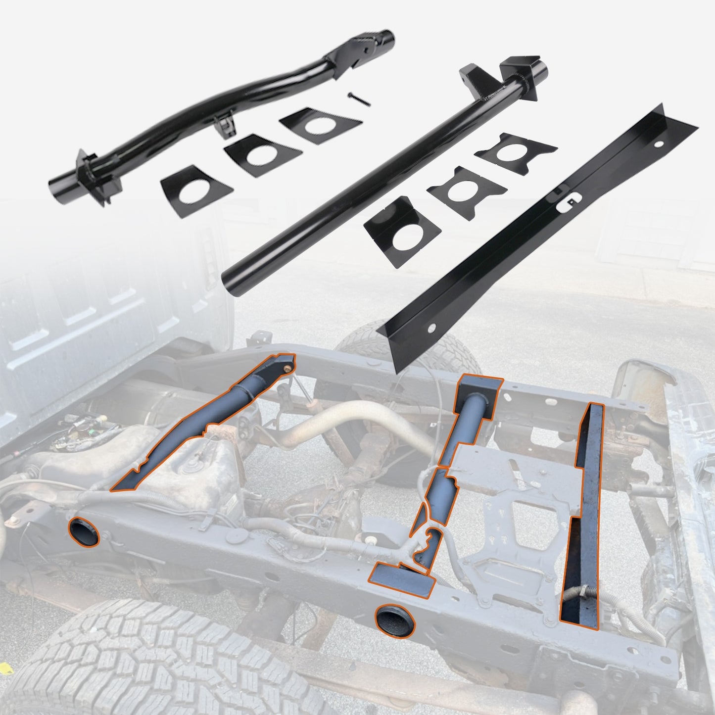 Kit de reparación del bastidor trasero de 3 piezas para Silverado 1500 Sierra 1500 2007-2014