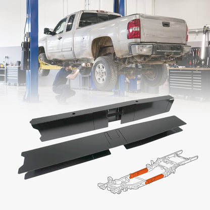 Tukvora Full Center Frame Rust Repair Kit Fit For 2007-2014 Chevy Silverado 1500 & GMC Sierra 1500, Extended Cab & Crew Cab, Weld-On E-Coated Frame Repair Section, Driver & Passenger Sides