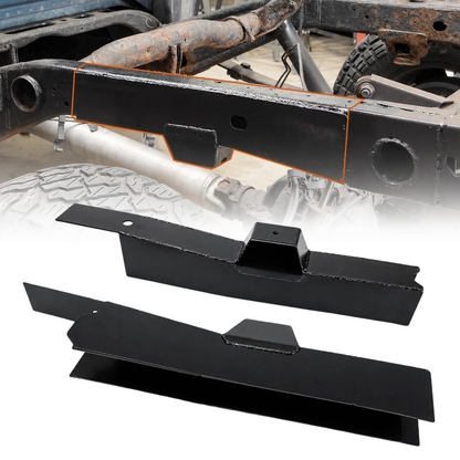 Over-Axle Frame Rust Repair Kit Fit for 2007-2014 Chevy Silverado 1500 & GMC Sierra 1500 Short Bed 2WD/4WD, Rear Frame Section at Bump Stop, Weld-On E-Coated, Driver & Passenger Sides