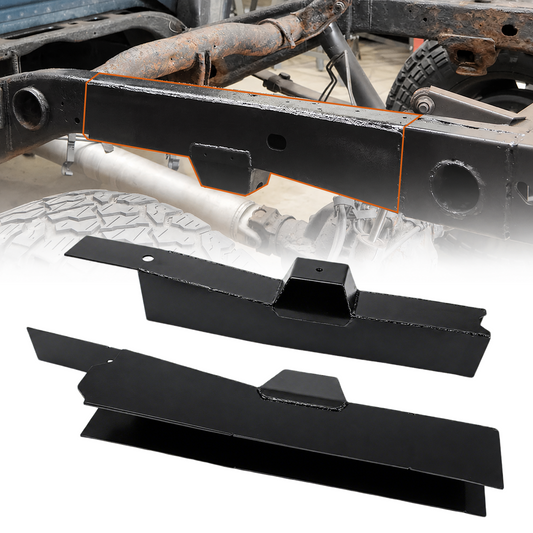 Over-Axle Frame Rust Repair Kit Fit for 2007-2014 Chevy Silverado 1500 & GMC Sierra 1500 Short Bed 2WD/4WD, Rear Frame Section at Bump Stop, Weld-On E-Coated, Driver & Passenger Sides