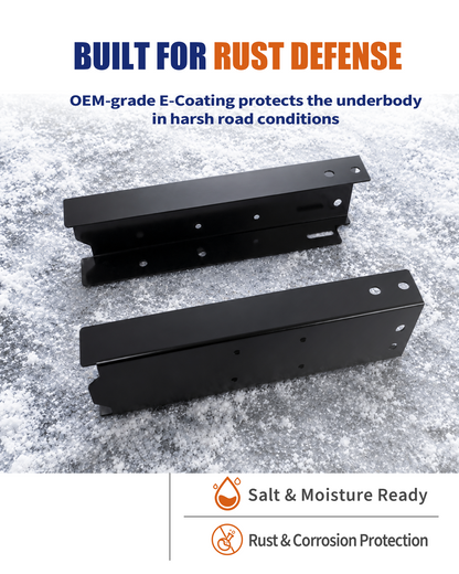 Rear Frame Section Rust Repair Kit Fit for 1999-2014 Chevy Silverado 1500 & GMC Sierra 1500 Long Bed 2WD/4WD, Weld-On 11GA E-Coated Steel, Driver & Passenger Sides