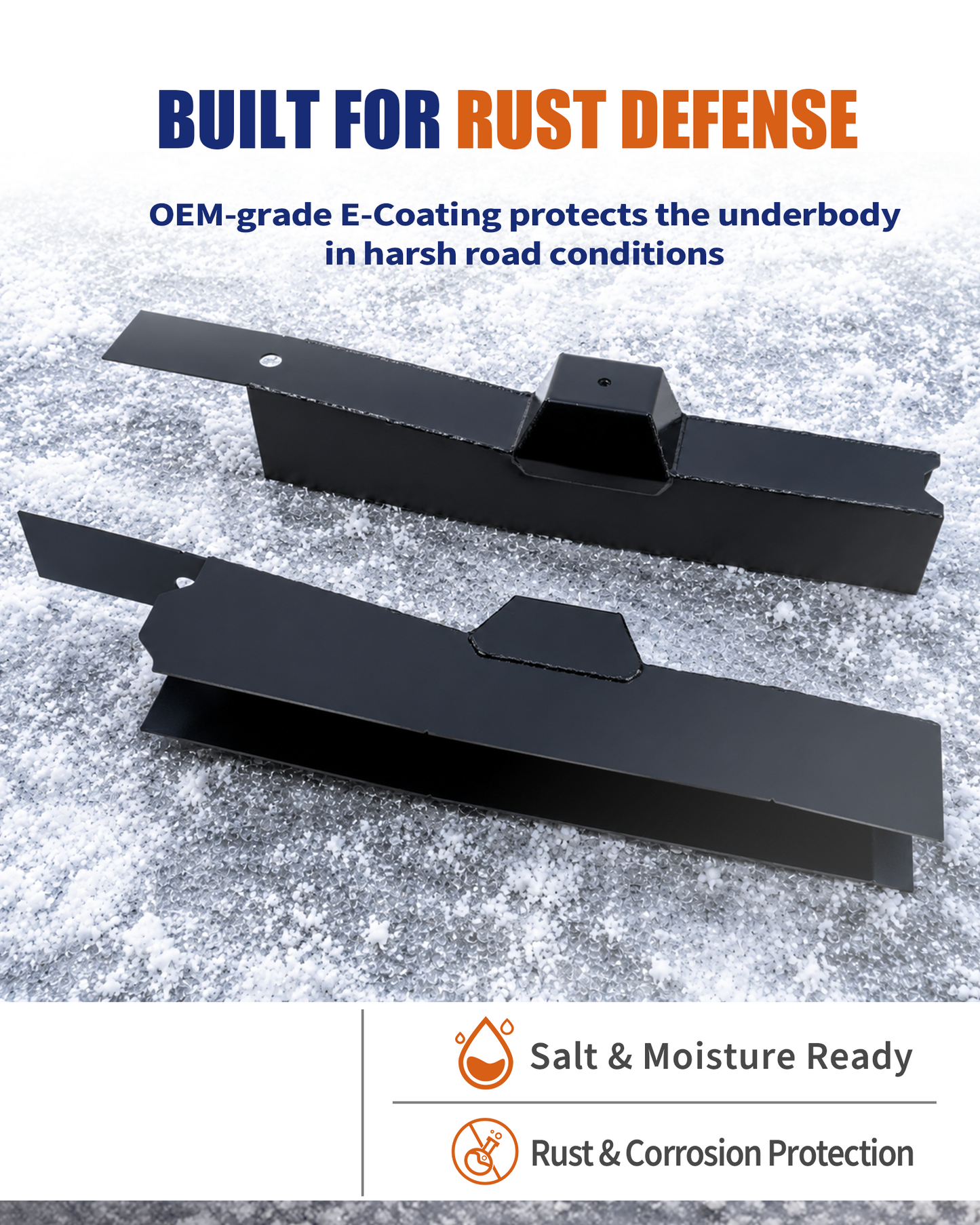 Over-Axle Frame Rust Repair Kit Fit for 2007-2014 Chevy Silverado 1500 & GMC Sierra 1500 Short Bed 2WD/4WD, Rear Frame Section at Bump Stop, Weld-On E-Coated, Driver & Passenger Sides