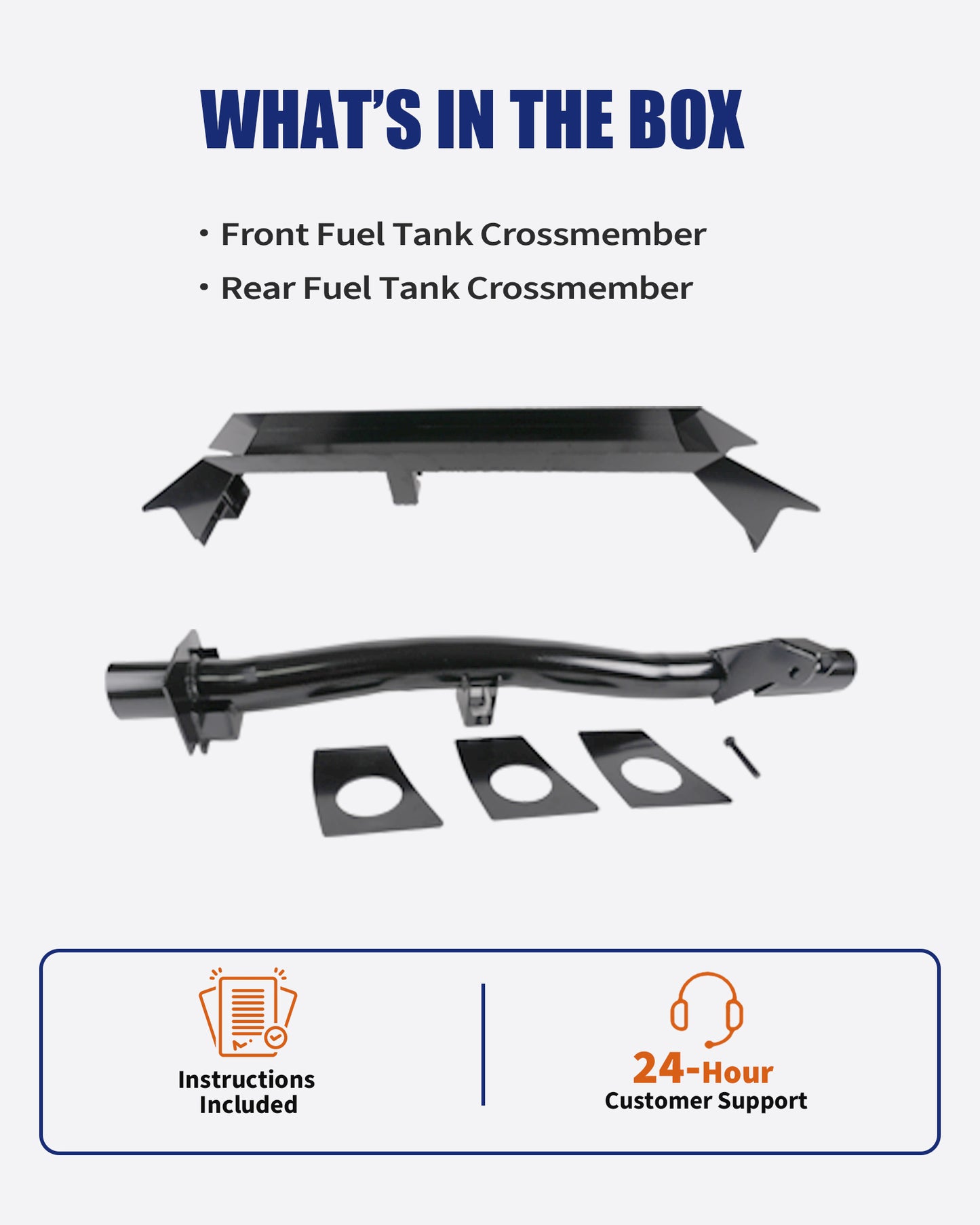 Travesaños de soporte del tanque de combustible delantero y trasero 2007-2014 Silverado 1500 Sierra 1500