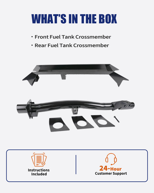 Front & Rear Fuel Tank Support Crossmembers 2007-2014 Silverado 1500 Sierra 1500