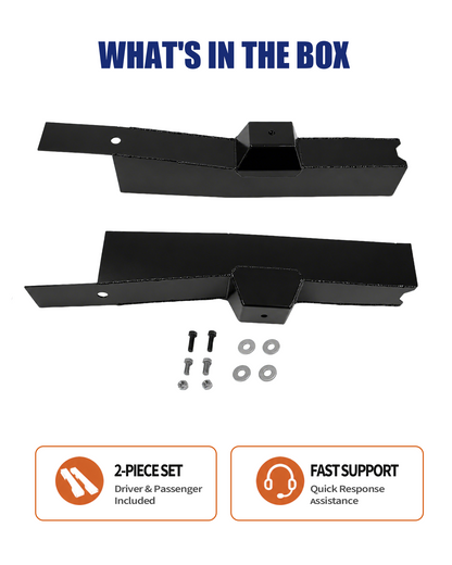 Over-Axle Frame Rust Repair Kit Fit for 2007-2014 Chevy Silverado 1500 & GMC Sierra 1500 Short Bed 2WD/4WD, Rear Frame Section at Bump Stop, Weld-On E-Coated, Driver & Passenger Sides