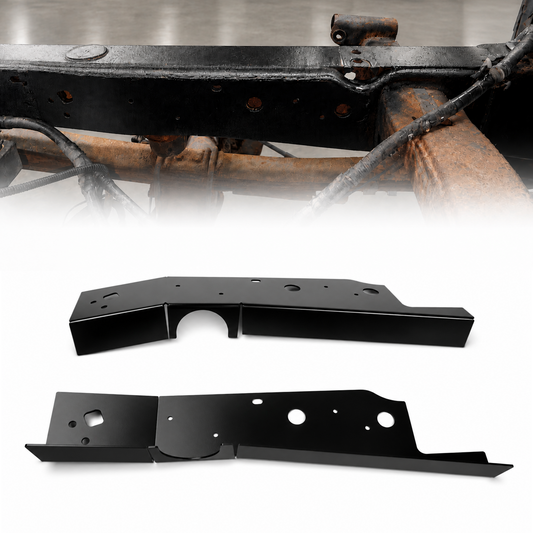 Over-Axle Frame Rust Repair Kit Fit for 2004-2008 Ford F-150 | SuperCrew Cab 5.5 FT Short Bed Only, Weld-On Over-Axle Frame Stiffeners, 11GA E-Coated Steel, Frame Support Repair