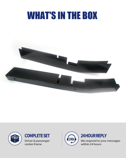 Center Frame Rust Repair Kit Fit for 2004-2008 Ford F-150 | SuperCrew Cab 5.5 FT Short Bed Only, 2WD/4WD, Weld-On Mid-Frame Sections, 11GA E-Coated Steel, Frame Support Repair