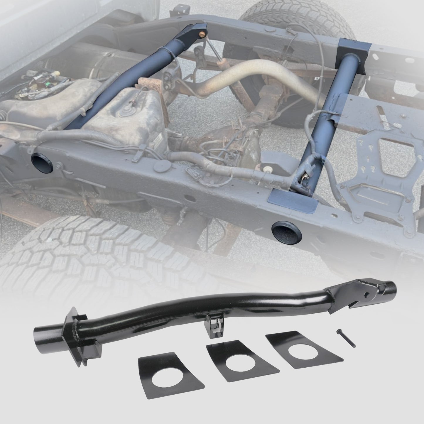 Travesaño trasero del tanque de combustible para Silverado 1500 y Sierra 1500 (2007-2014) Soporte de reparación de chasis de alta resistencia para el soporte del tanque de combustible oxidado