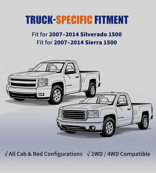 Rear Shock Crossmember for Silverado 1500 2007-2014 | Frame Repair w/ Shock Mount