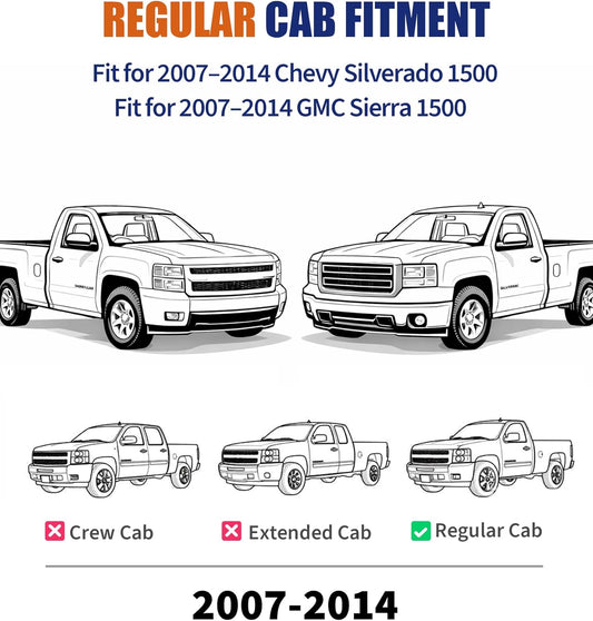 Front Fuel Tank Support Crossmember Fit for 2007-2014 Chevy Silverado 1500 & GMC Sierra 1500, Regular Cab Only, Weld-On Frame Repair